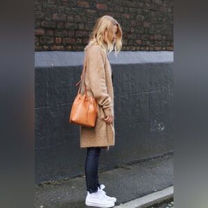 Like New Mansur Gavriel Mini Bucket Bag in Cammello/Rosa Dust Bag, Box Included